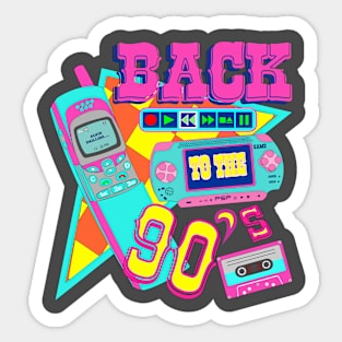 Back to the  90’s | Back To Back - Retro 90's Sticker
